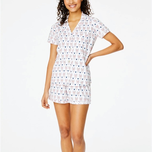 Roller Rabbit Love Bunnies Polo Pajamas M 12 Days of Christmas NWT - Picture 2 of 4